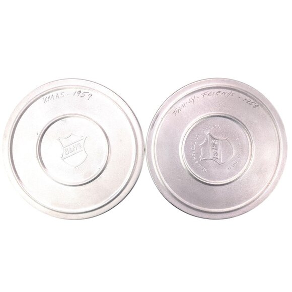 Vintage Bell & Howell 8mm Film Canisters Set Of 5 With 1 Reel 1950s 5 Inch Metal - Picture 3 of 12